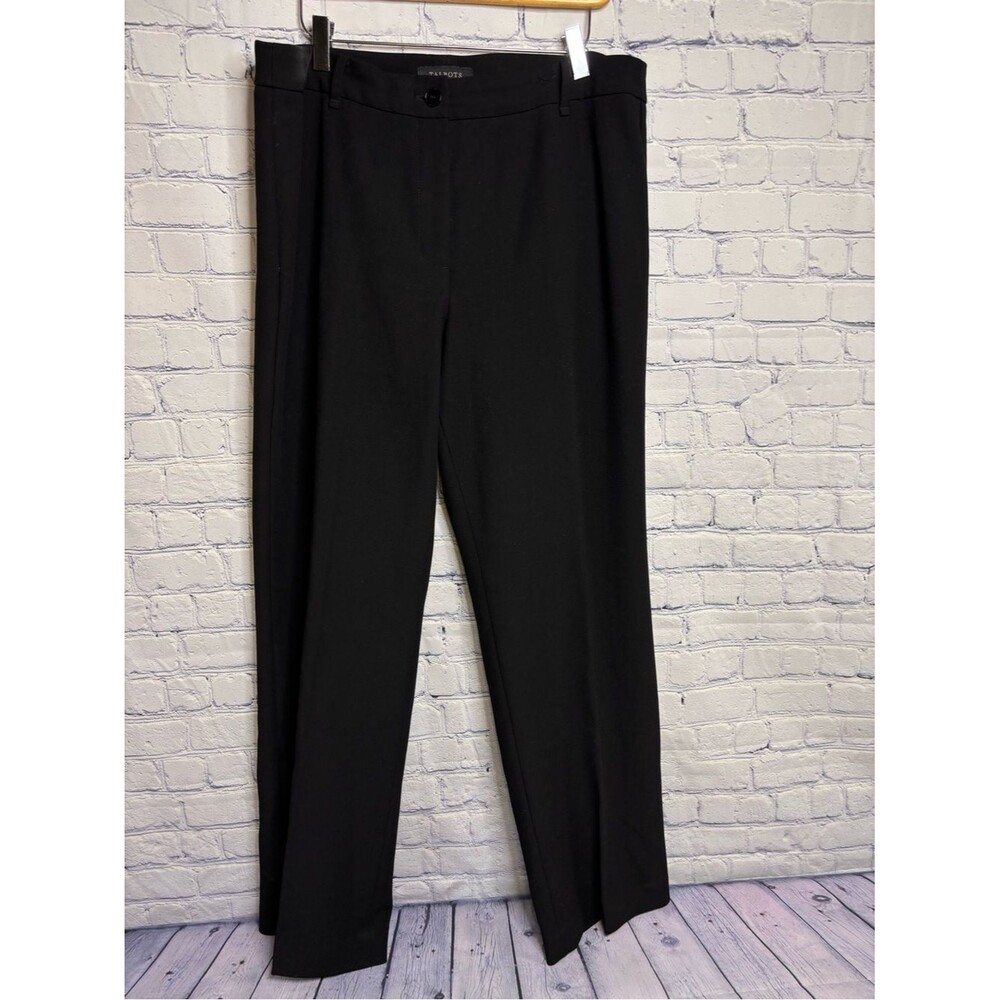 Talbots Heritage Black Straight Leg Classic Career Workwear Trousers Pants 14P